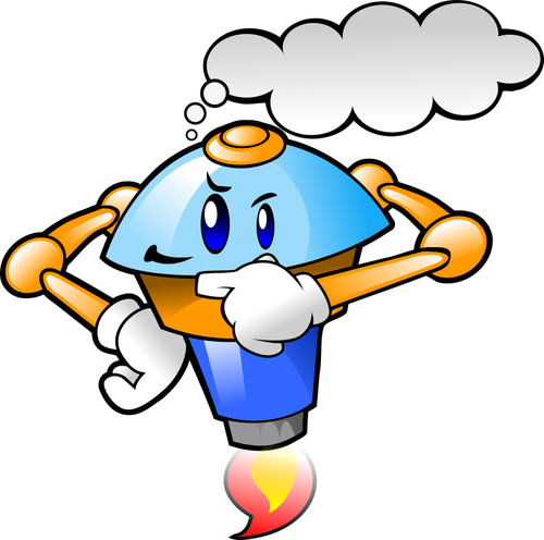 Robot Thinking - Thinking Clipart (500x496)