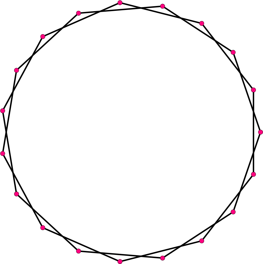 Regular Star Polygon 19-2 - Star With 13 Sides (997x1000)
