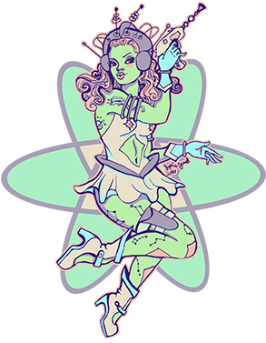 Space Vixen Sticker - Illustration (320x400)