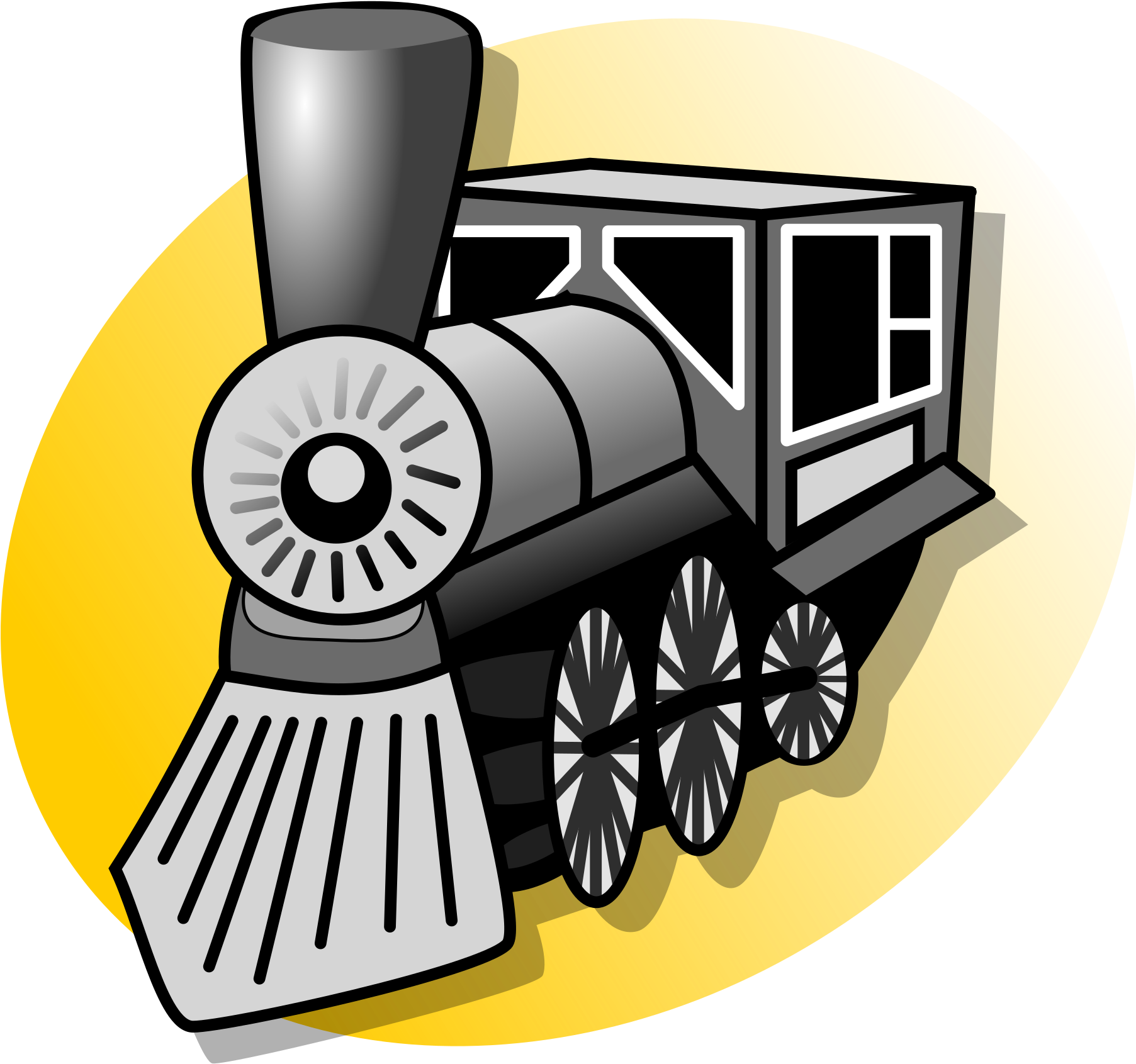 Open - Train Clip Art (2000x1800)