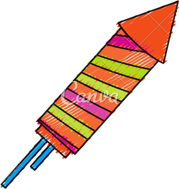Rocket Firework Icon - Vector Graphics (800x800)
