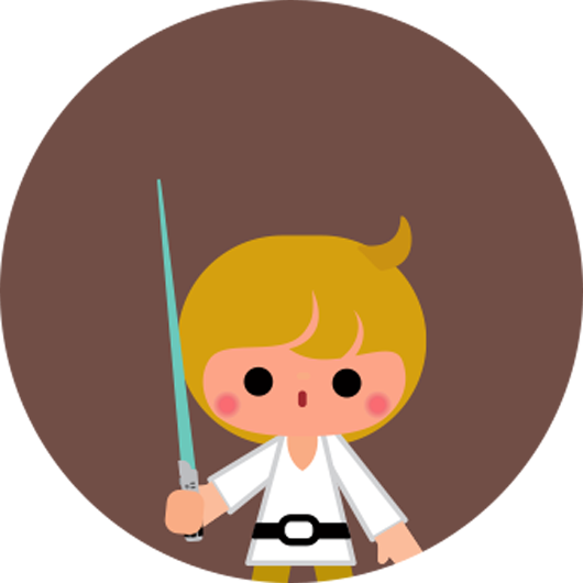 Luke Skywalker - Style A - Cartoon (530x530)