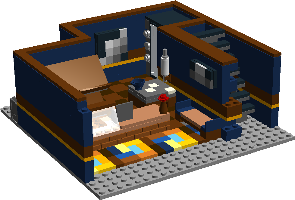Moc Modular Bakery (wip) - First Floor Clipart (1031x705)