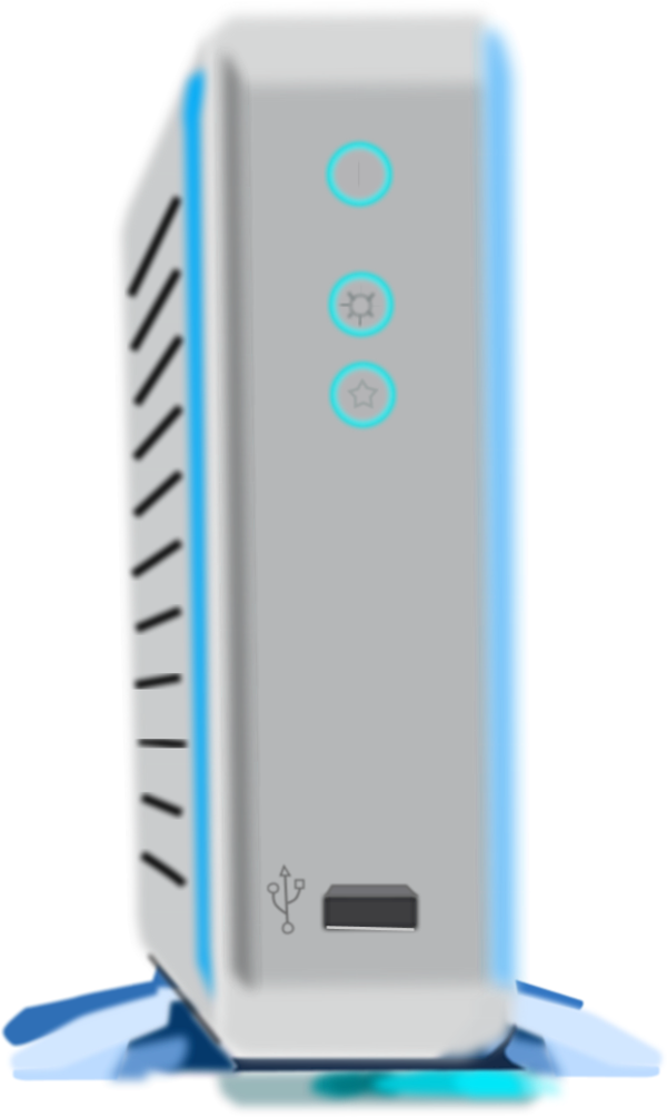 Usb Hd External With Led Light - Thin Client Clipart (600x1004)