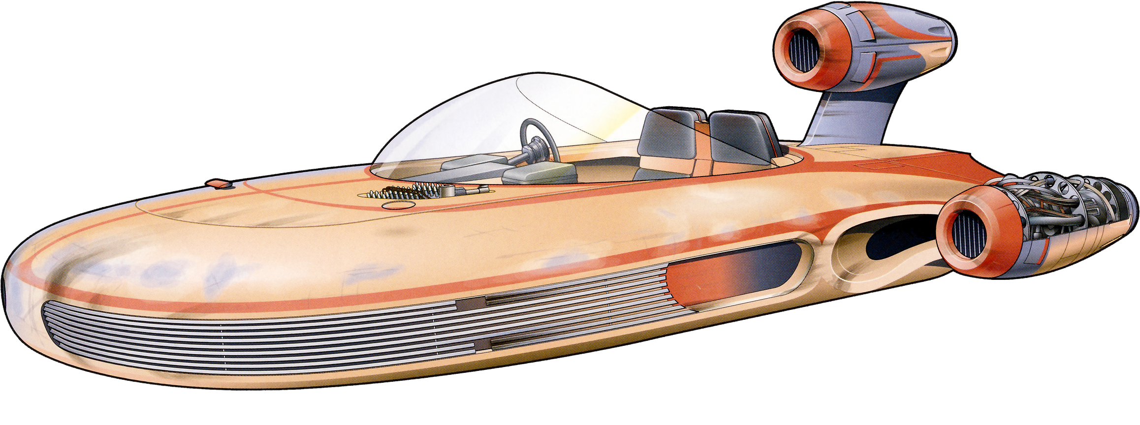 Speeder From Star Wars (2400x913)