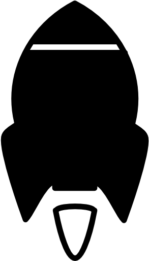 Rocket Silhouette, Rocket, Transport, Rocket Ship, - Emblem (512x512)
