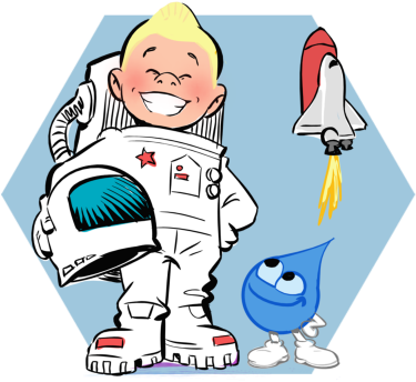 Mini Space Shuttle - Cartoon (400x400)