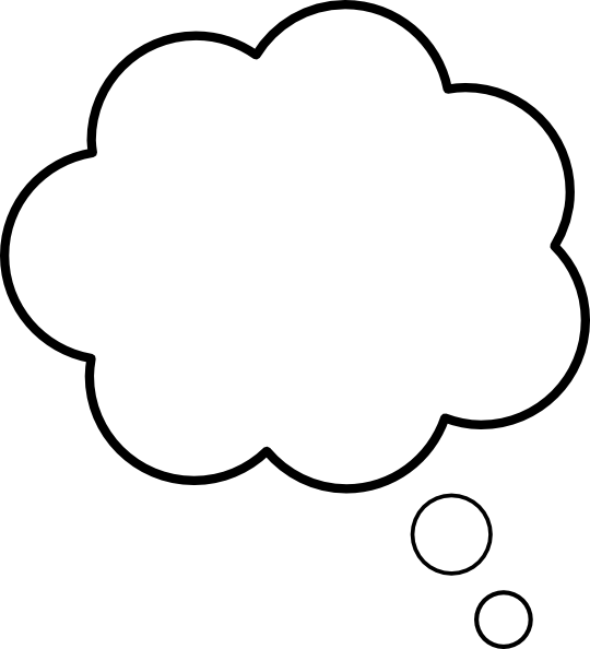 White Thought Bubble Transparent (540x594)