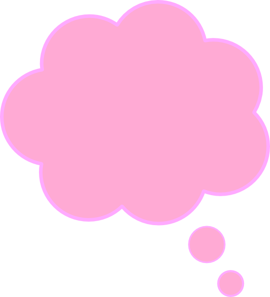 Pink Thought Bubble Clipart (540x595)