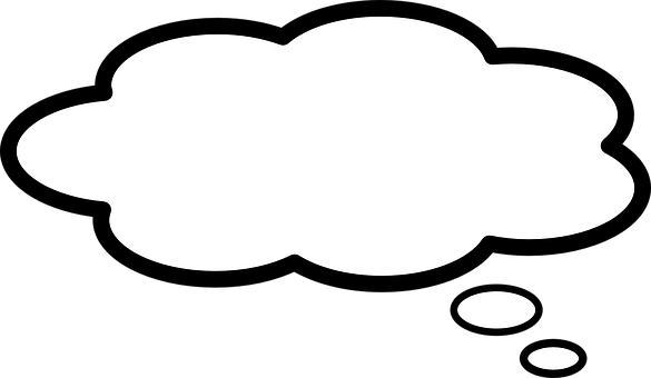 Bubble Speech Thinking Think Bubble Speech - White Thought Bubble Transparent (585x340)
