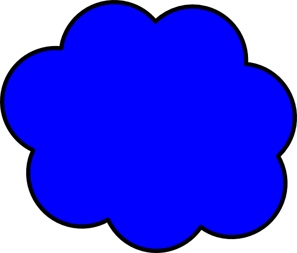 Blue Cloud Clipart (600x511)