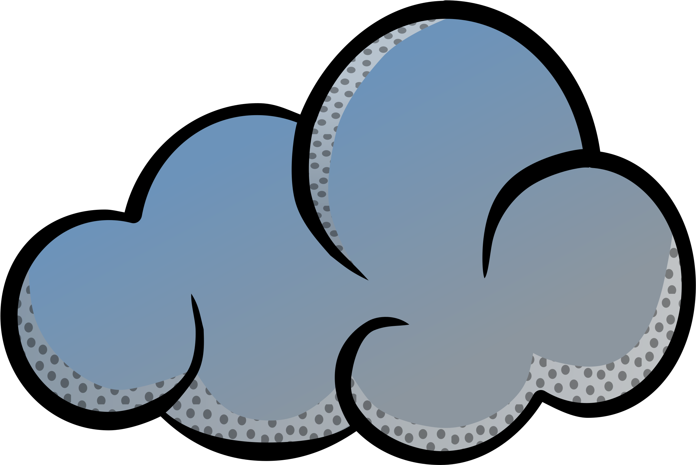 Cloud - Coloured - Regen Clipart (2400x2280)