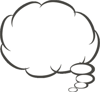 Cartoon Thinking Bubble (426x395)