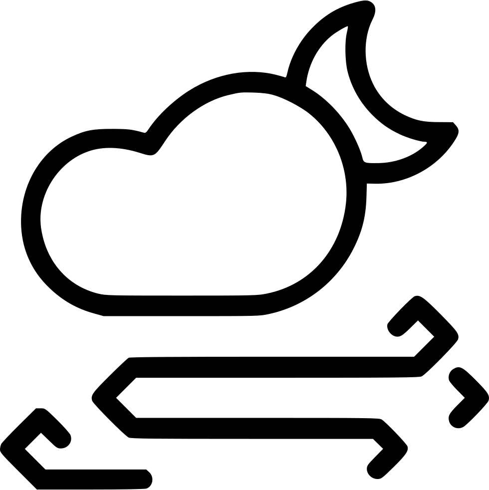 Storm Wind Windy Cloud Cloudy Night Moon Comments - Cloud (980x982)