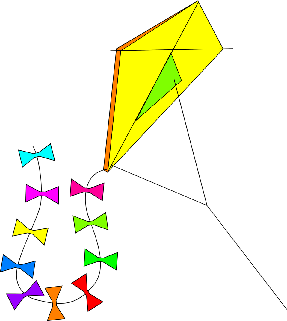 Kite Clipart Transparent Background - Kite Without Background (958x1072)