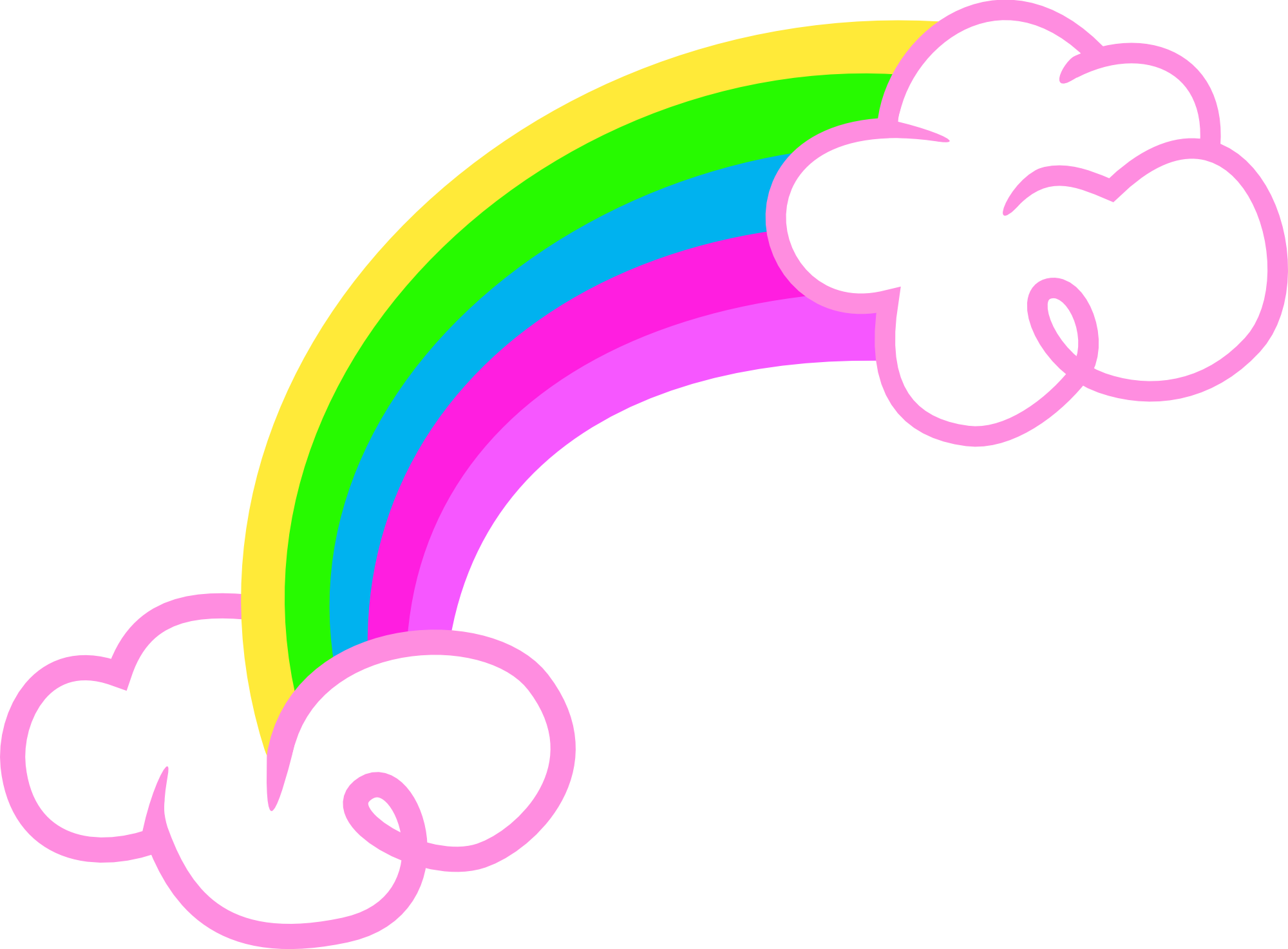 Rainbow And Clouds - Rainbow Dash Cutie Mark (2000x1473)