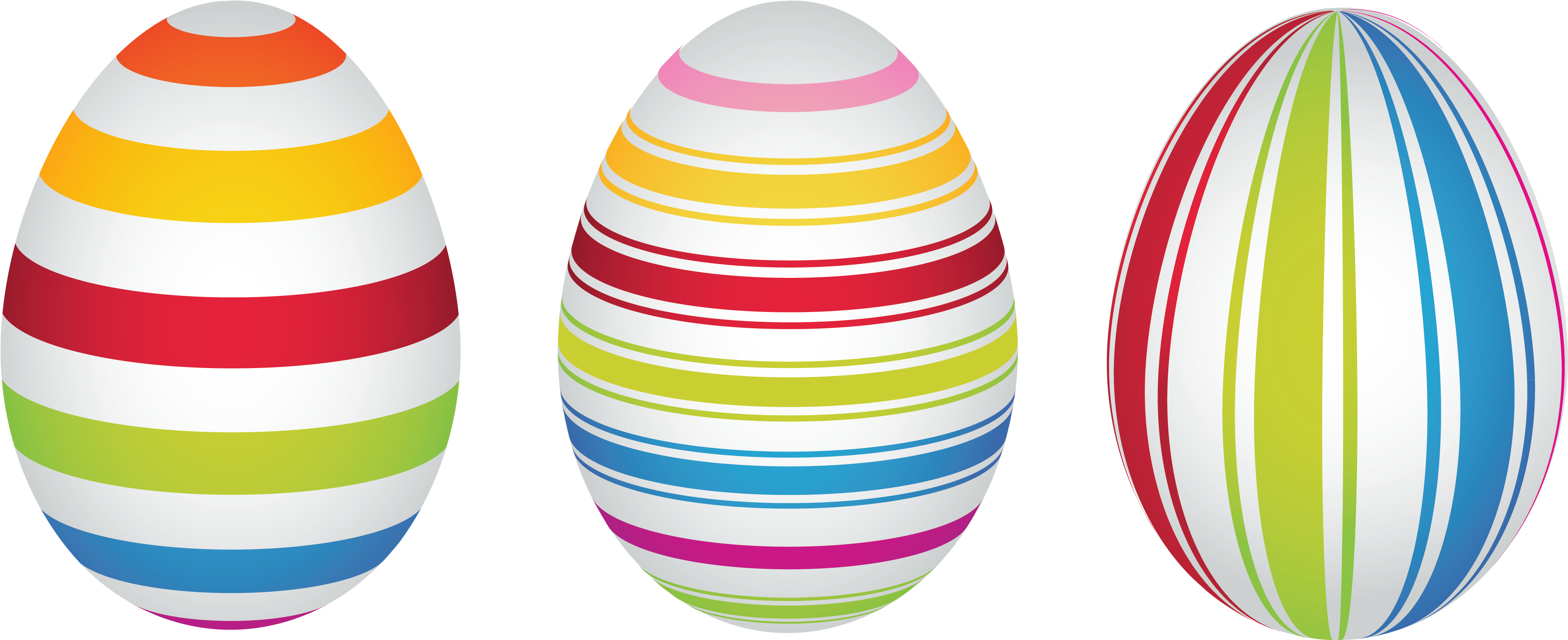 Easter Bunny Easter Egg Clip Art Easter Eggs 4927 2221 - Stripes Easter Egg Clipart (4927x2221)