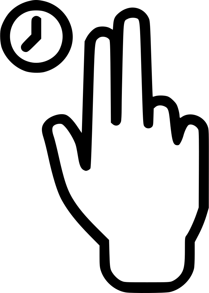 Press Hold Hand Finger Touch Clock Time Comments - Hand (698x980)