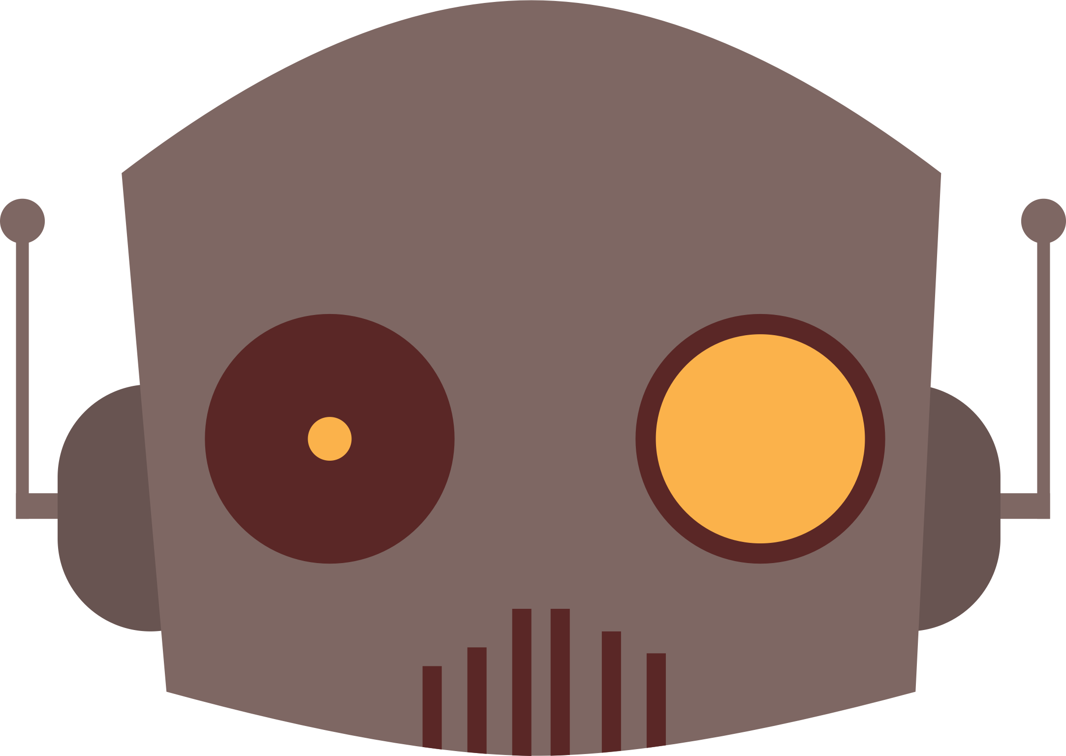 Big Image - Robot Head Clipart (2166x1536)