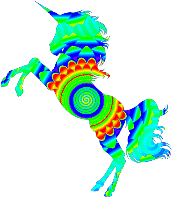 Bleed Area May Not Be Visible - Unicorn (583x700)