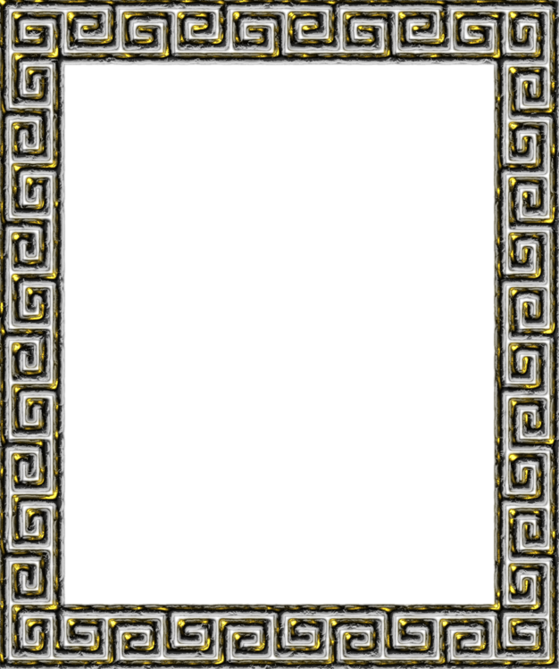 Borders And Frames Meander Picture Frames Computer - Ancient Greek Frame Png (626x750)