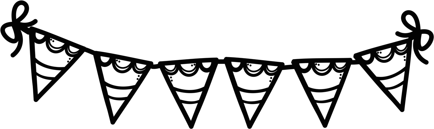 Black And White Bunting (1474x550)