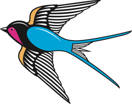 Barn Swallow Bird Computer Icons Encapsulated Postscript - Swallow Clipart (433x340)