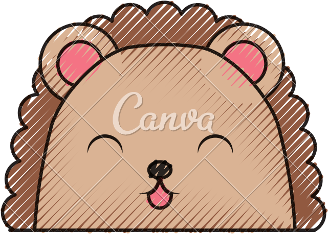 Cute Scribble Armadillo Face Cartoon - Illustration (800x800)
