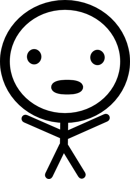 Small - Big Head Stick Figure (432x594)