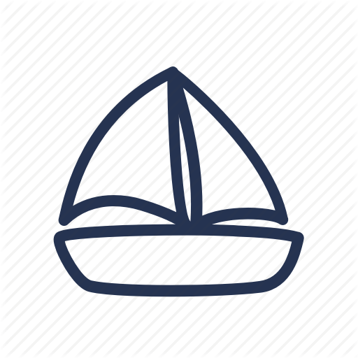Sailboat - Cartoon Boat (512x512)