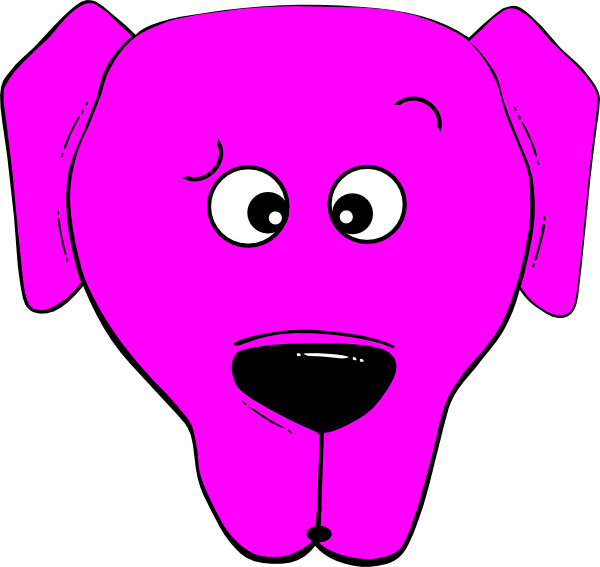 Cartoon Dog Face (600x567)