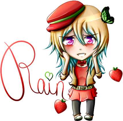Snow White Clipart Rain - Chibi (472x437)