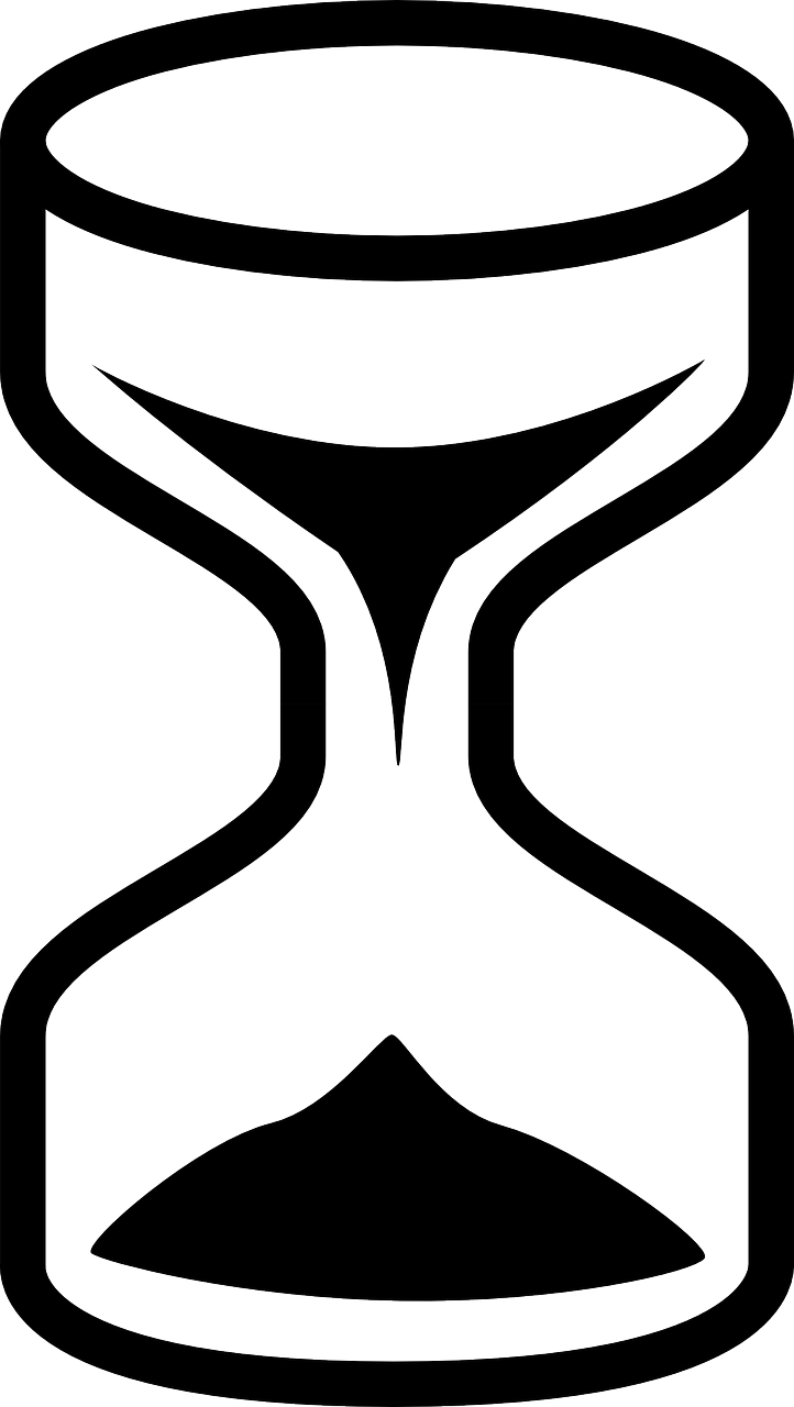 Time Clipart Sand - Black And White Timer (722x1280)