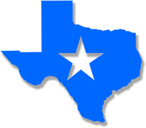 Texas State Outline - Emblem (600x600)
