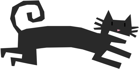 Black Cat Kitten Mouse Logo - Cat (600x340)