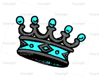 Vintage Turqouise Crown Repeat - Electrohell (400x312)