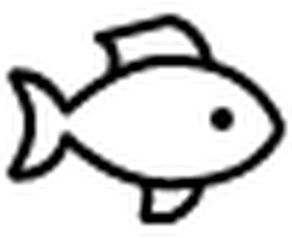 Fish Icon - Simple Fish Line Drawing (420x420)