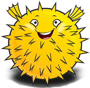 Diver Clipart Cancun - Pufferfish Vector (400x356)