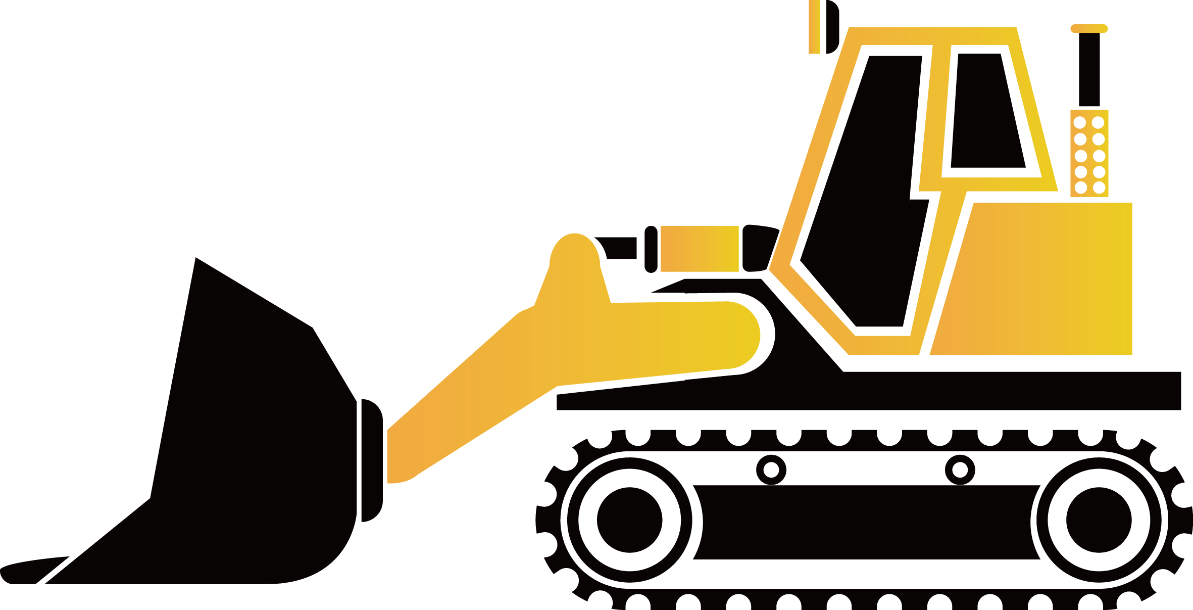 Vector Black And White Library D Architectural Engineering - Caterpillar Tractor Logo (2362x1207)