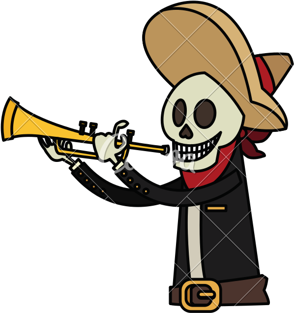 Mariachi Skeleton Man - Design (800x800)