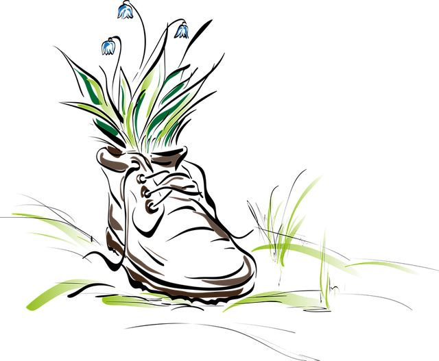 Spring Walking Clipart (640x527)
