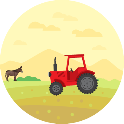 Rural Development & Support - Red Tractor Vector (410x410)