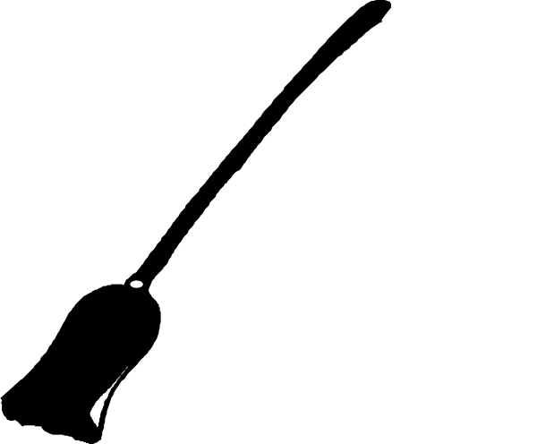 Broom Silhouette Transparent Background (600x496)