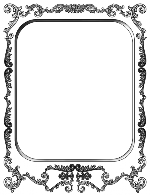 Filigree Frames Png Transparent (500x647)