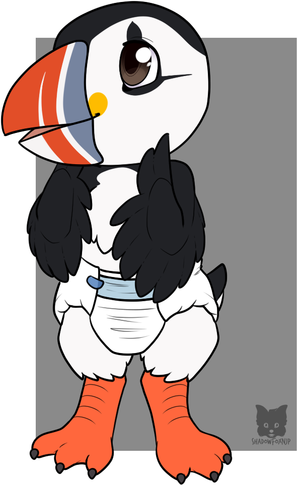 Puffin - Cartoon (1000x1000)