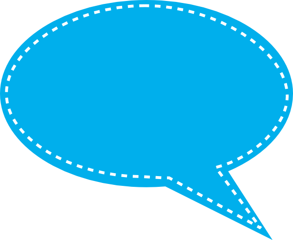 Blue Speech Bubble Png (600x492)