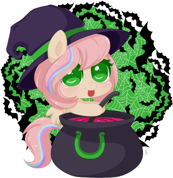 Chibi Pony Potion Witch - Illustration (600x600)