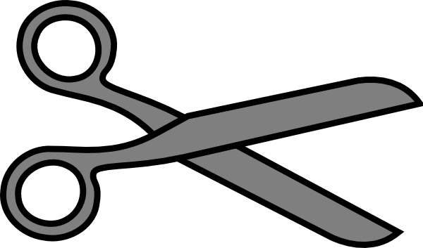 Scissors Cartoon - Cartoon Scissors (600x353)