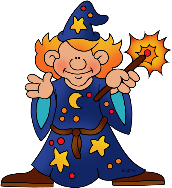 Wizard - Wizard And Witch Clipart (592x648)