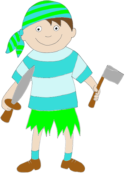 Pirate Boy - Cartoon (455x650)